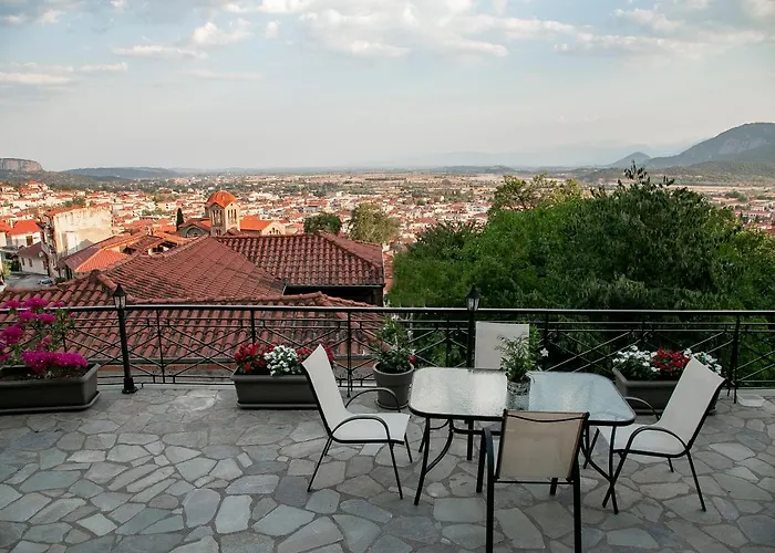 Under The Rocks Meteora Panoramic View Kalambaka