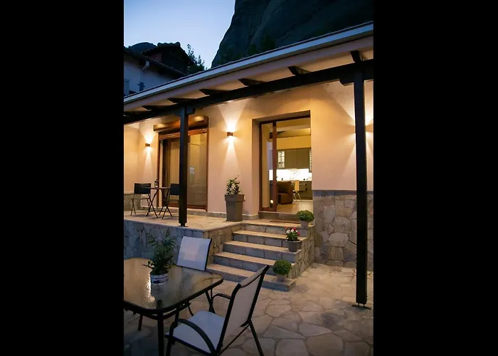 Under The Rocks Meteora Panoramic View Kalambaka